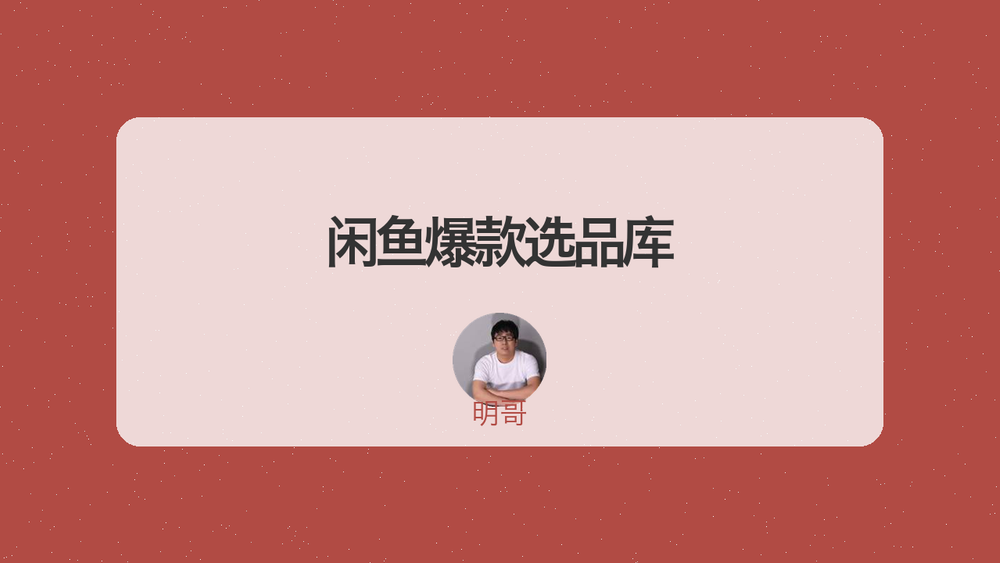 闲鱼爆款选品库 封面