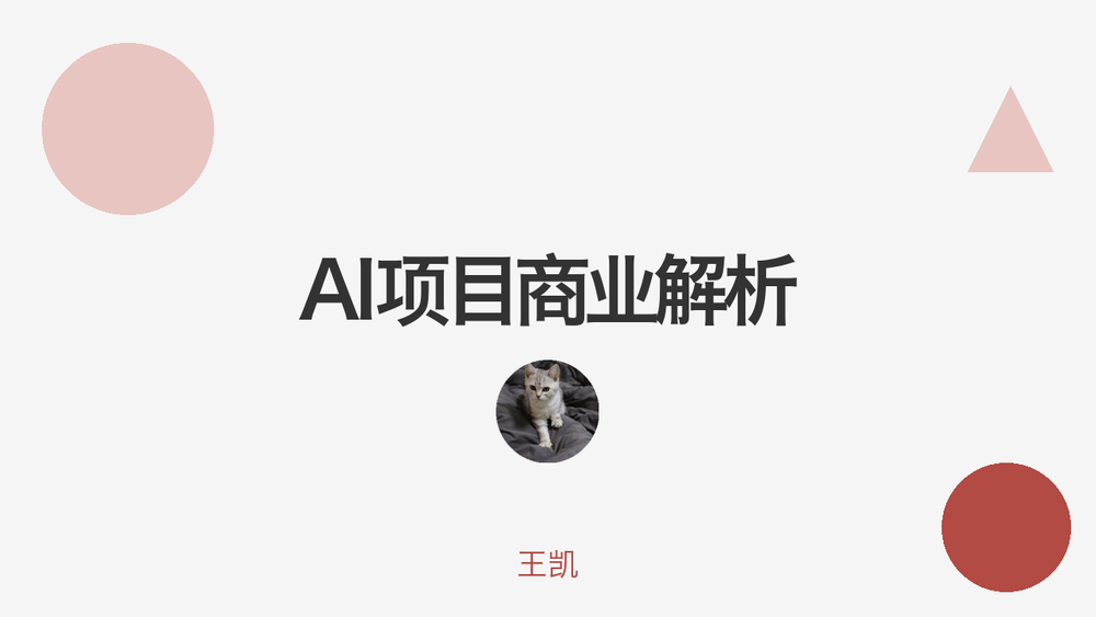AI项目商业解析 封面