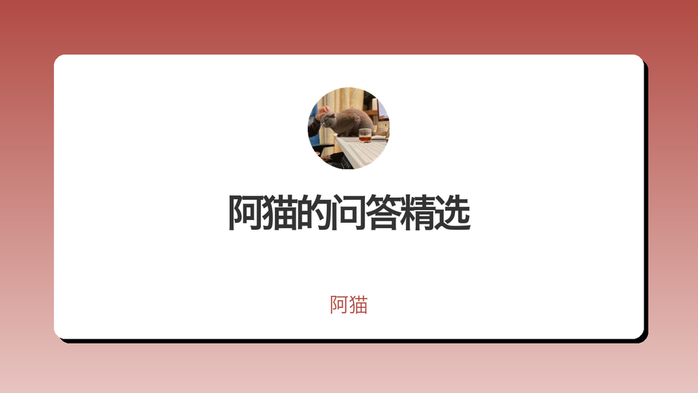 阿猫的问答精选 封面