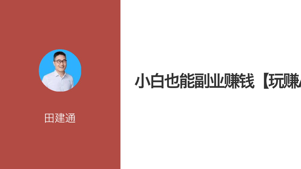 小白也能副业赚钱【玩赚AI】 封面