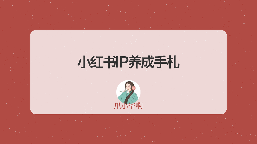 小红书IP养成手札 封面