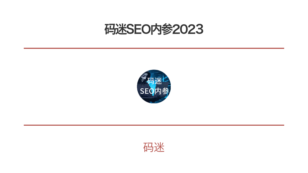 码迷SEO内参2023 封面