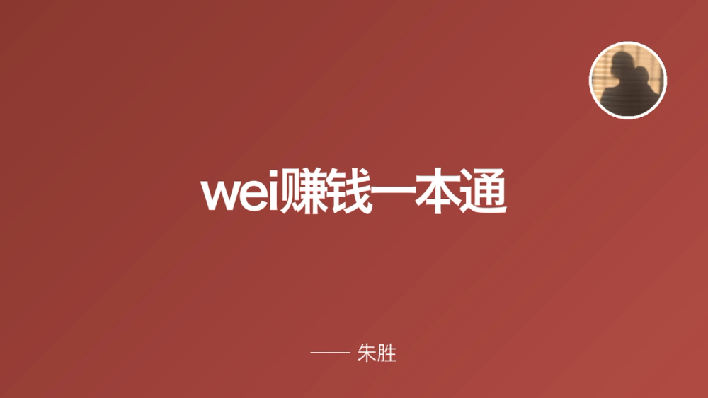 wei赚钱一本通 封面