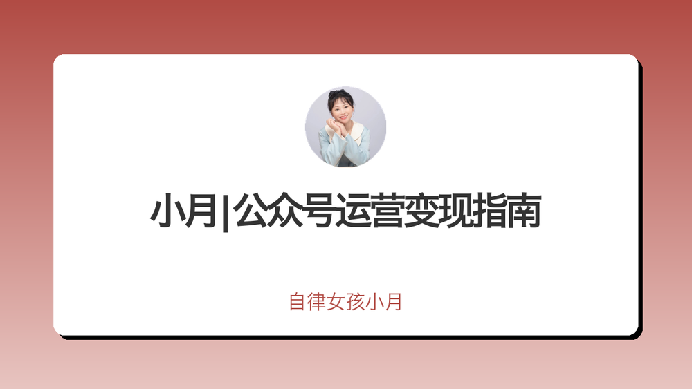 小月|公众号运营变现指南 封面