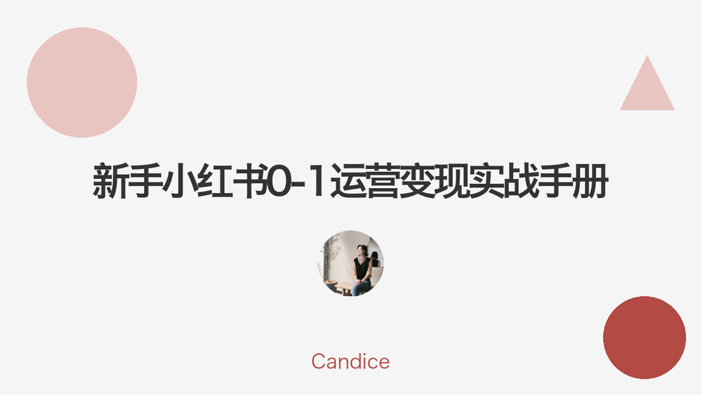 新手小红书0-1运营变现实战手册 封面
