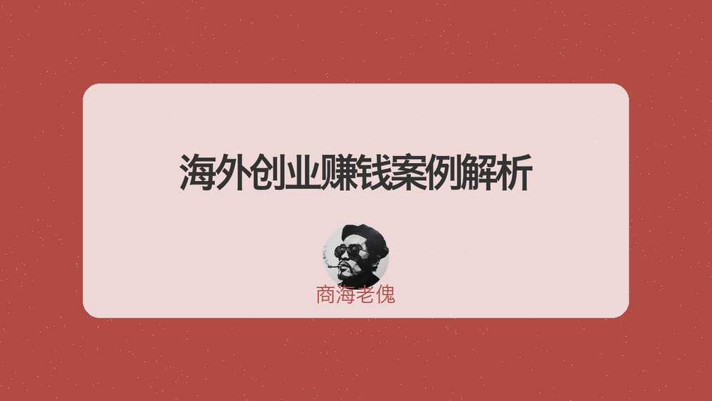 海外创业赚钱案例解析 封面