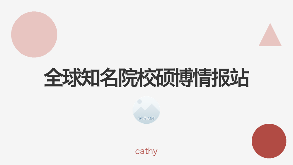 全球知名院校硕博情报站 封面