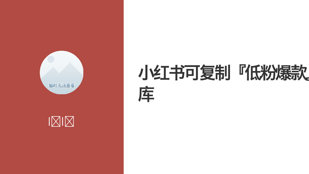 小红书可复制『低粉爆款』案例库 封面