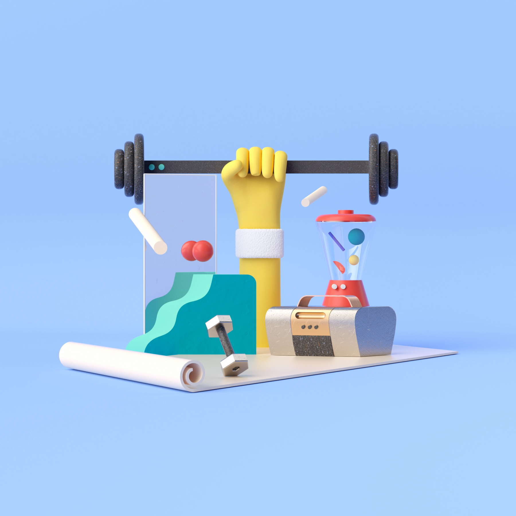 GoDaddy pastel maker dioramas, asset 1