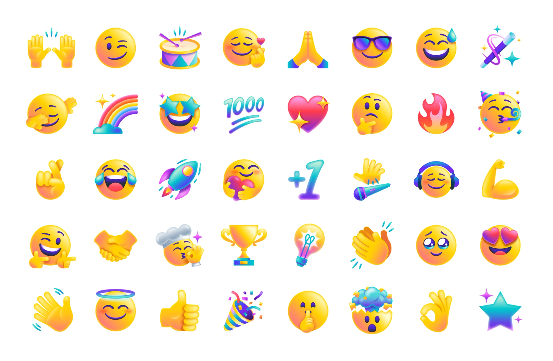 Canva dimensional emoji library, asset 1