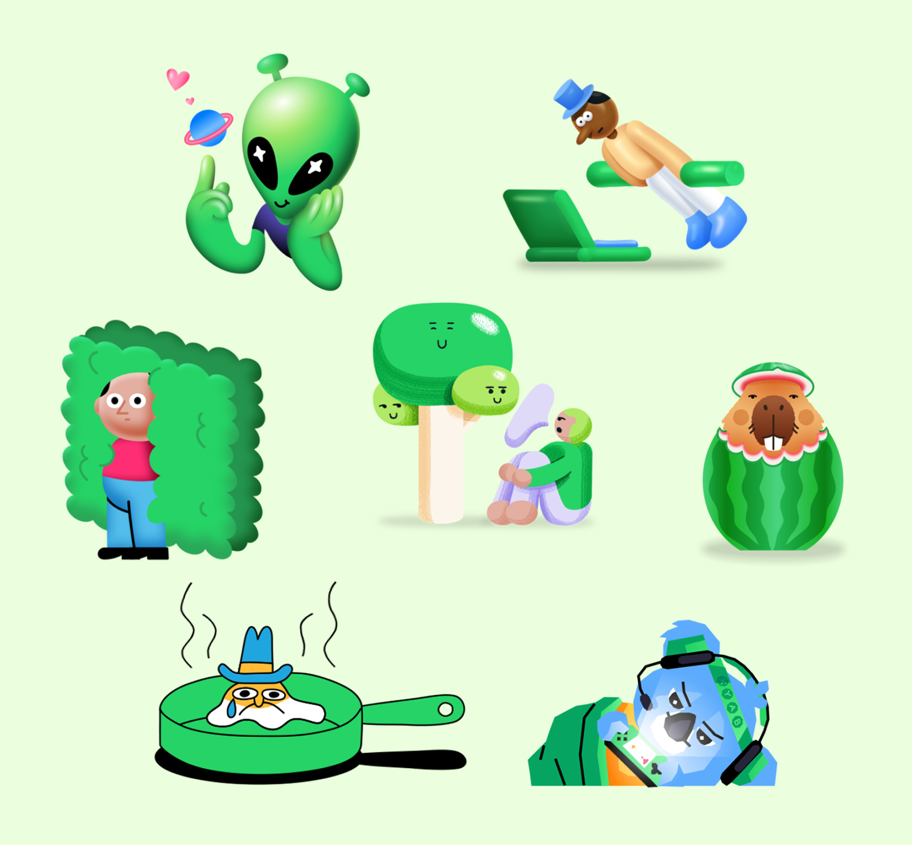 WhatsApp sticker character families, asset 3