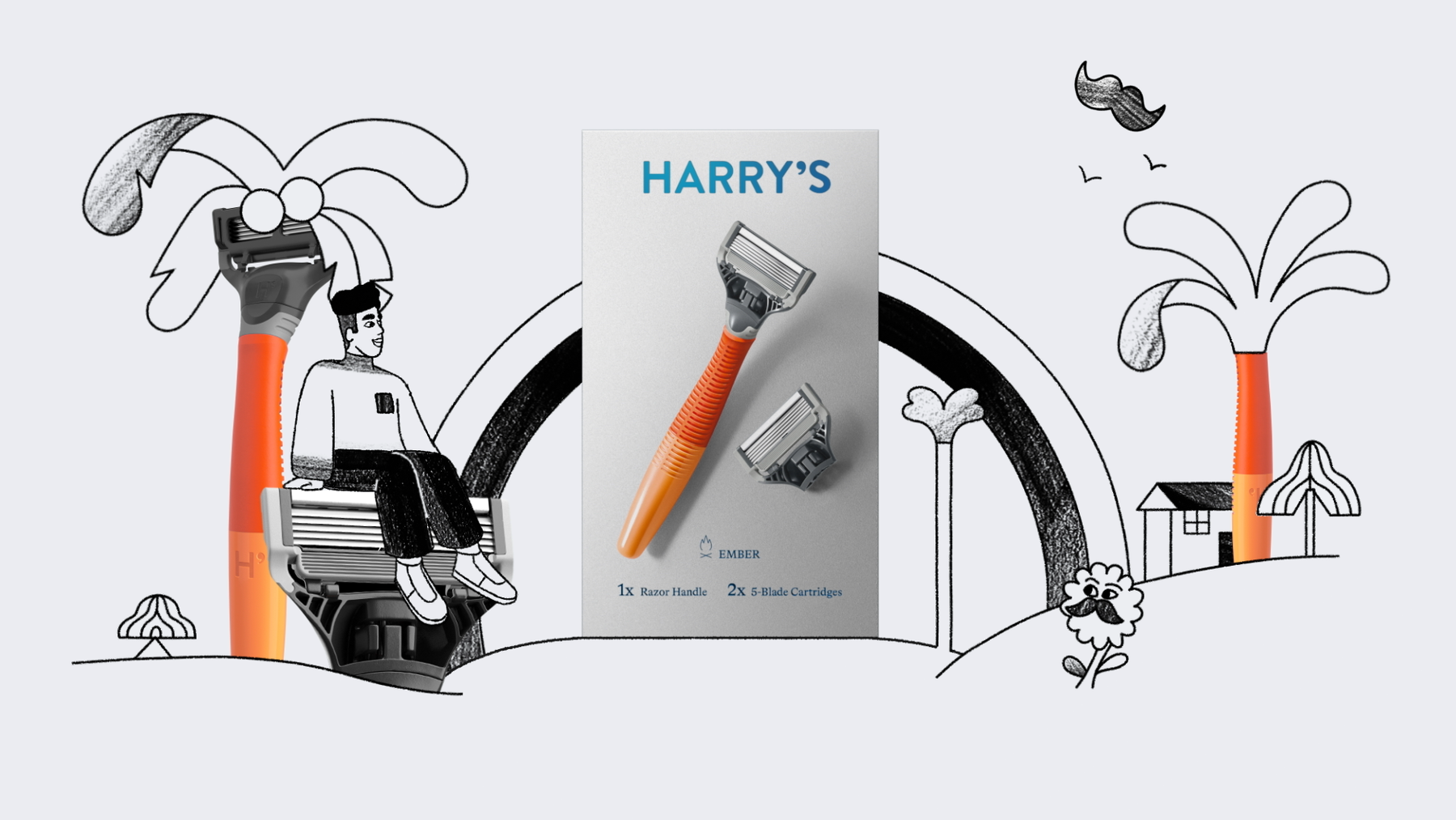 Harry’s hand-drawn grooming world, asset 1
