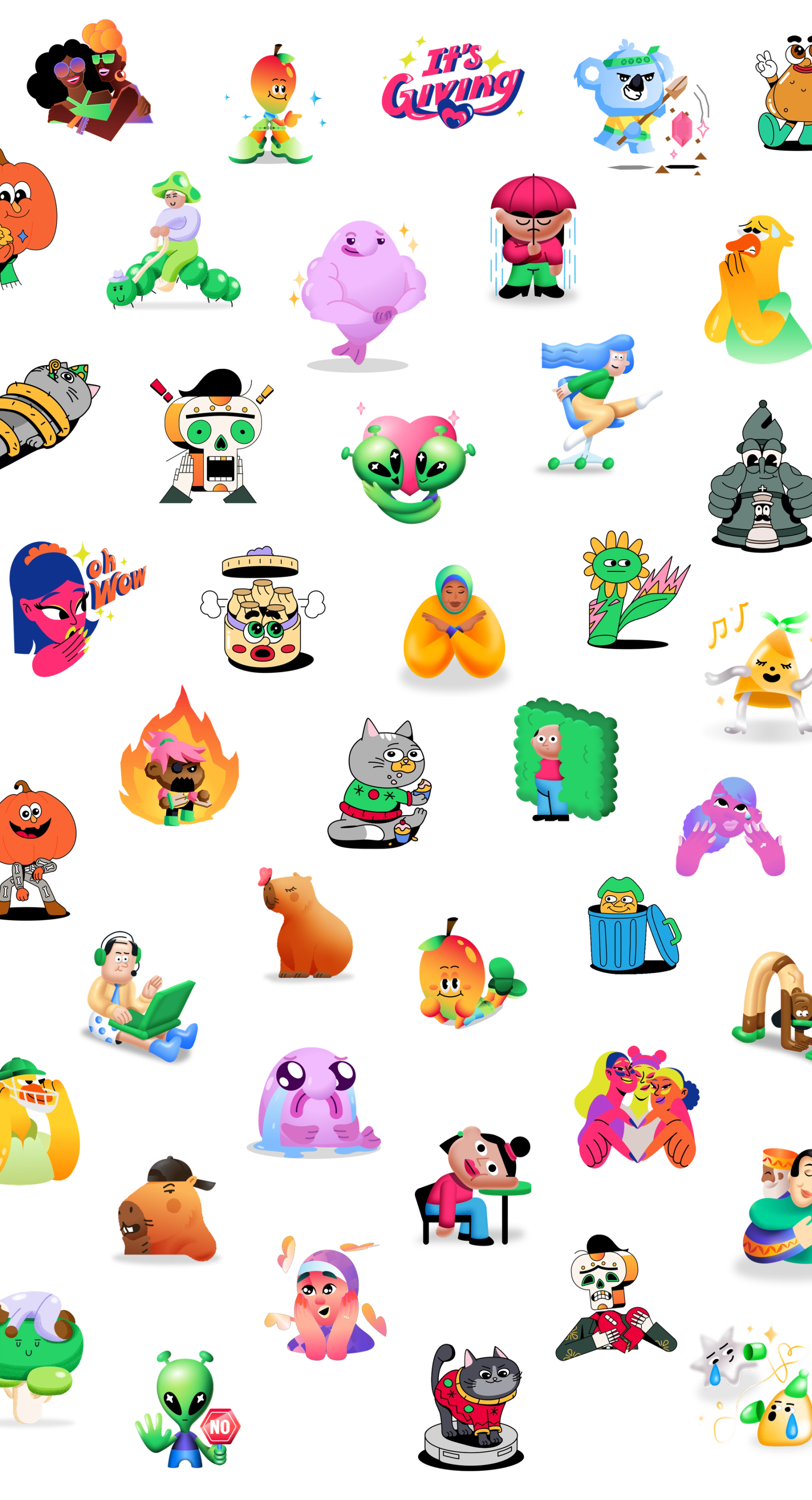 WhatsApp sticker character families, asset 1