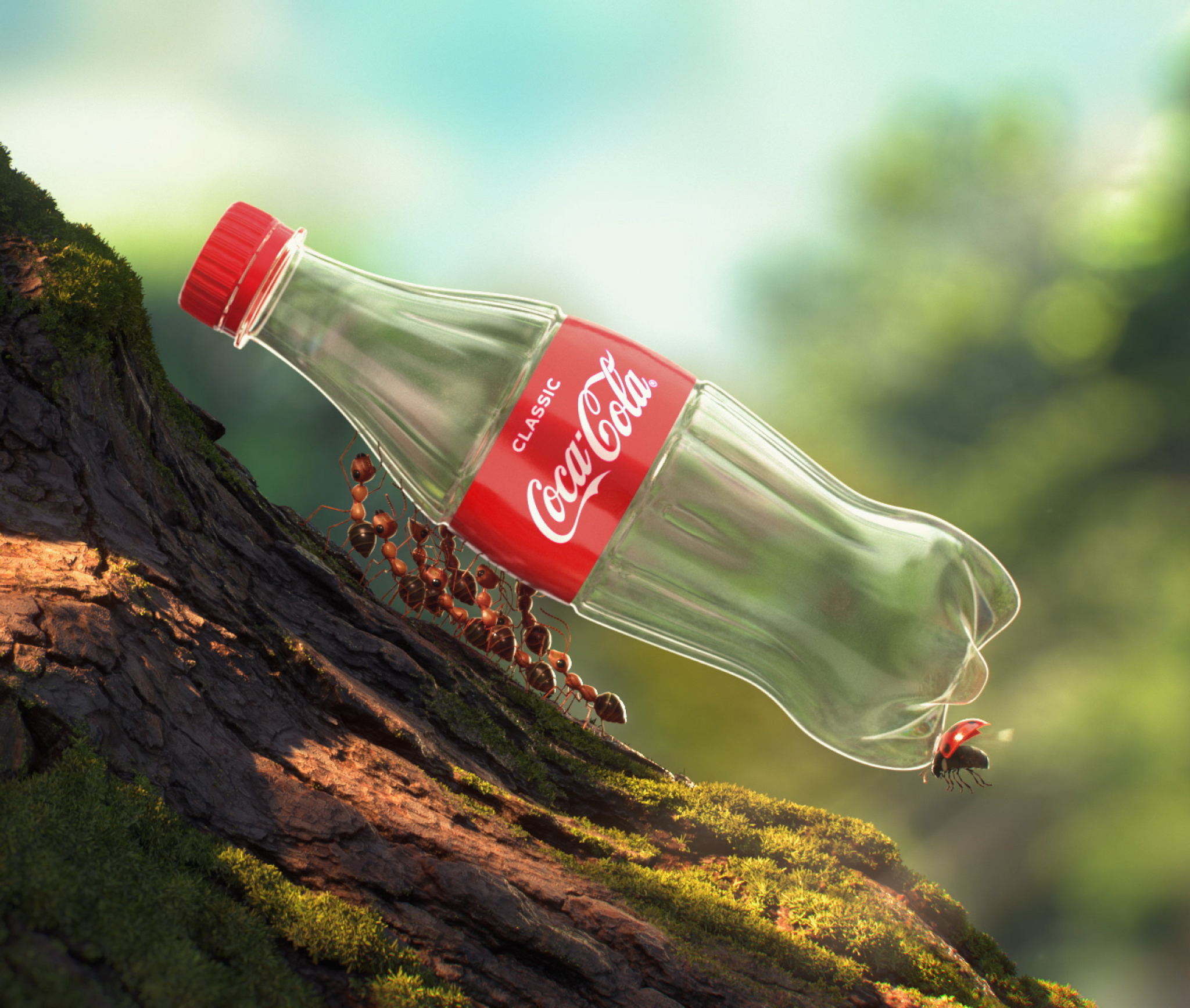 Green coca cola bottles