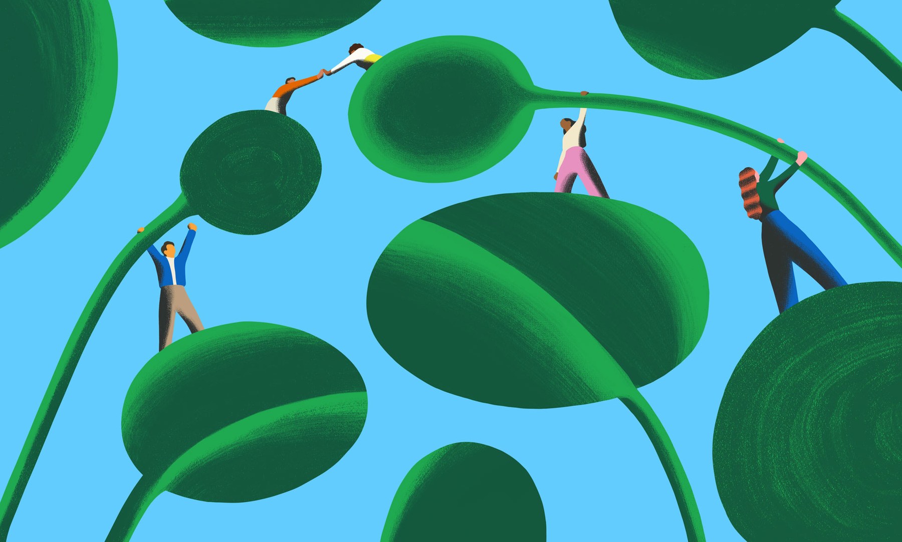 LinkedIn painterly celebration scenes, asset 1