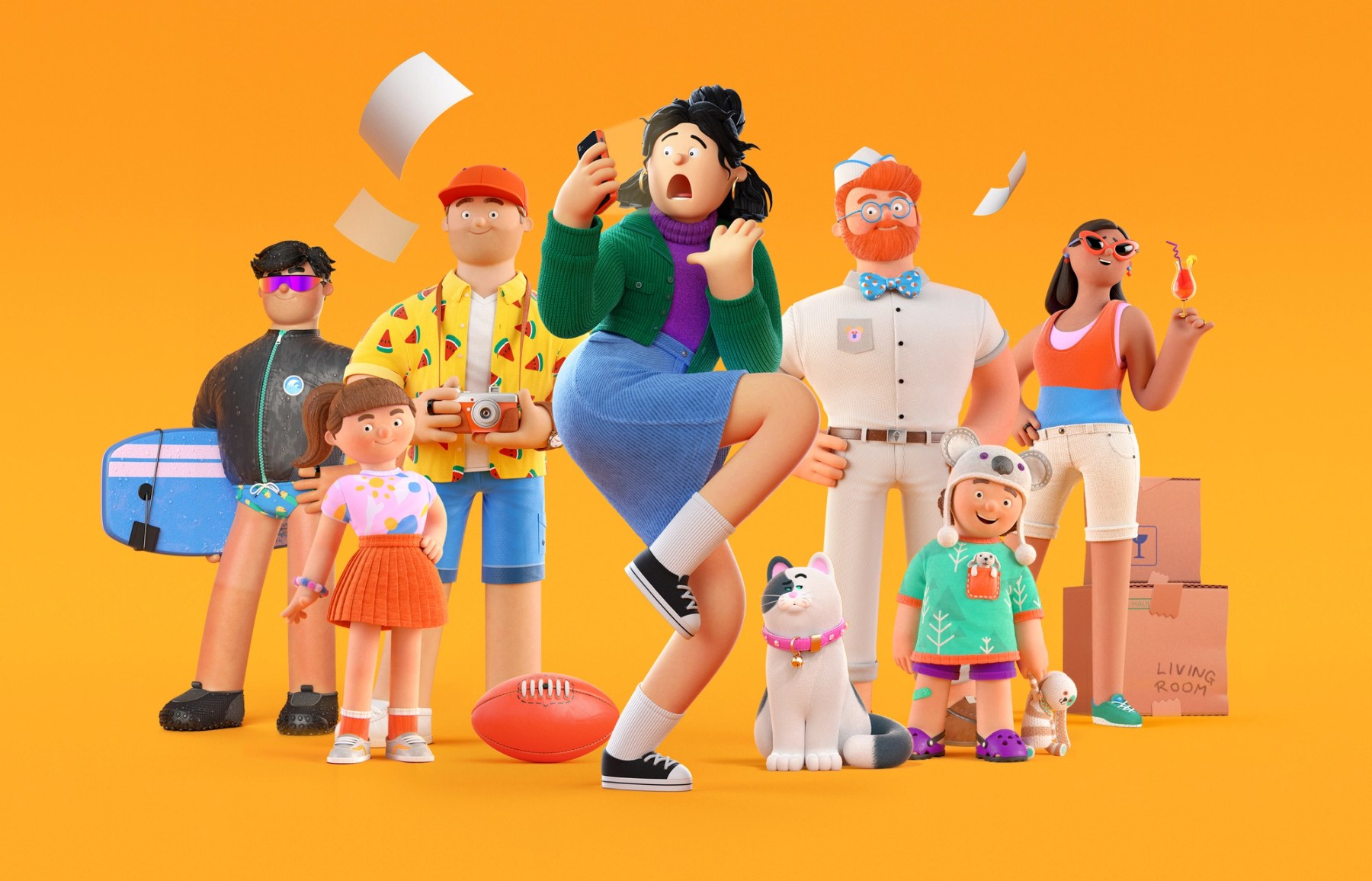 Bankwest rubber-limb money characters, asset 1