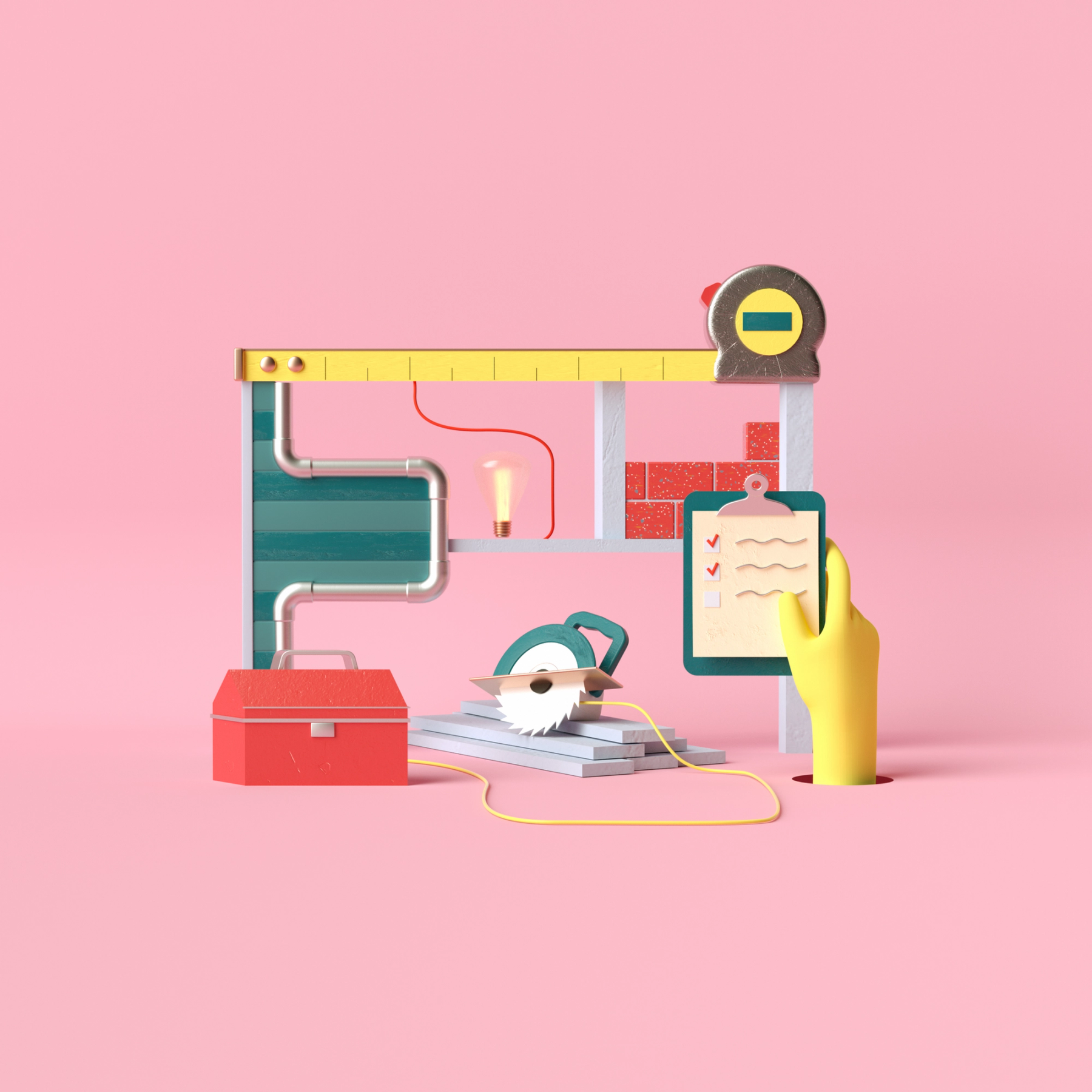 GoDaddy pastel maker dioramas, asset 2