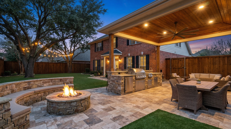 Paver patio and landscaping DFW