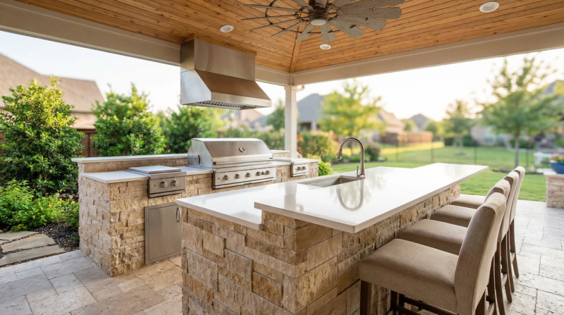 Outdoor kitchen detail