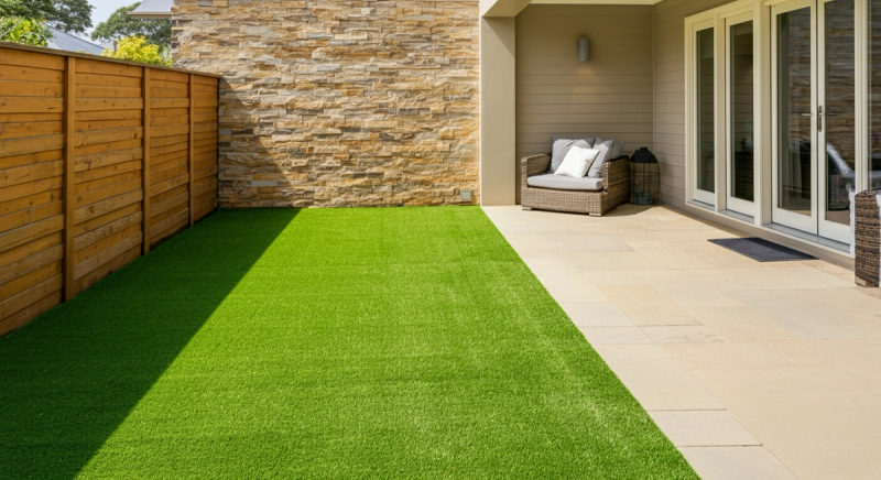 Turf backyard
