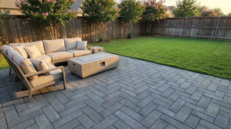 Paver patio detail