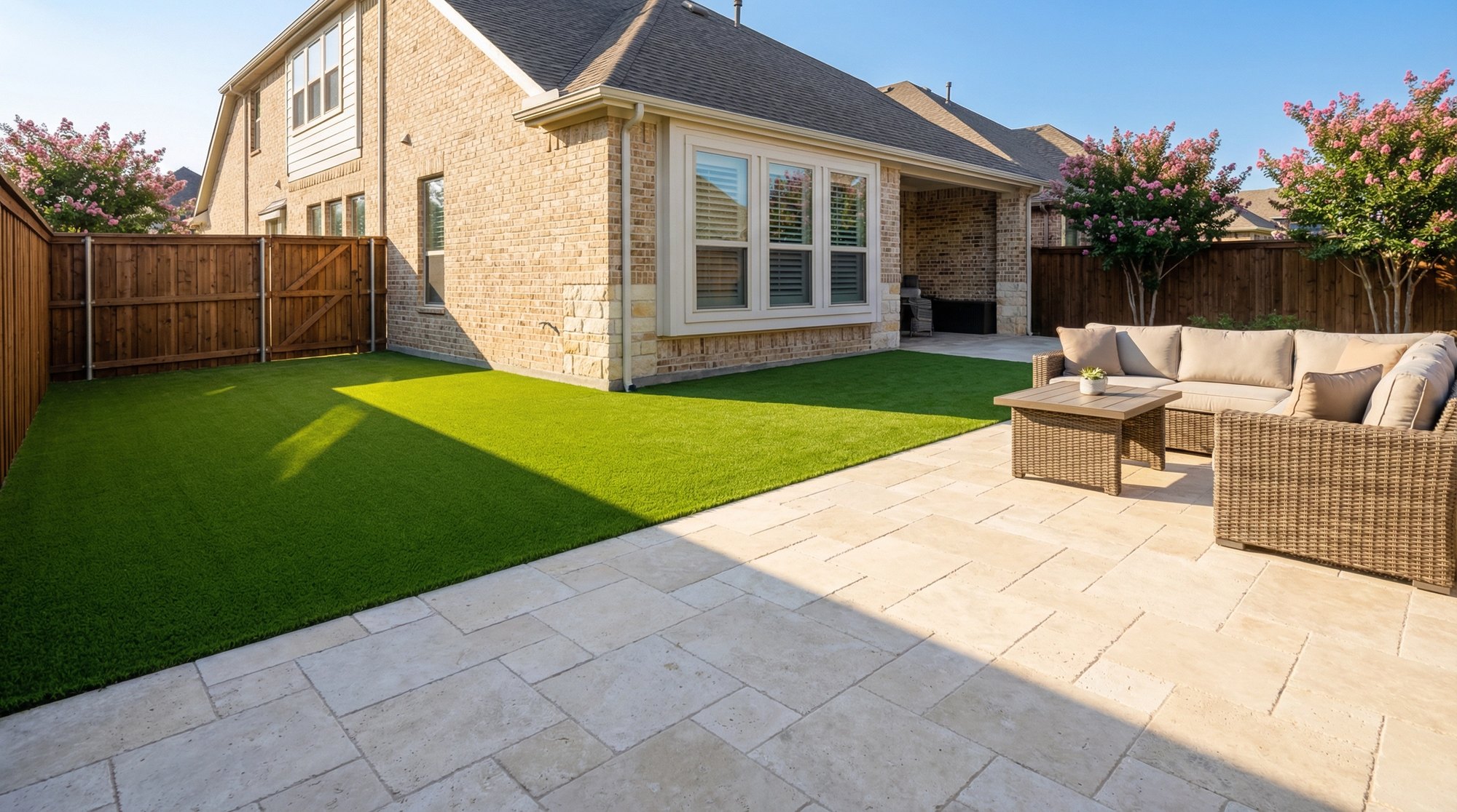 Completed outdoor living project by True Star Outdoor Solutions