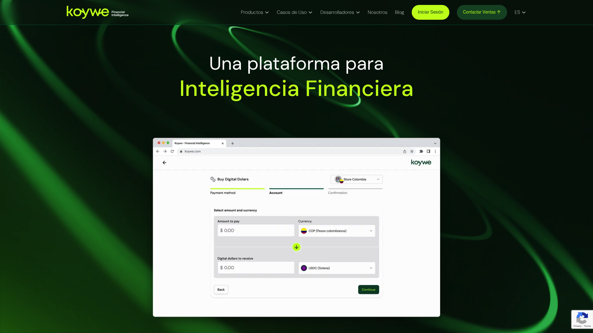 Koywe website screenshot