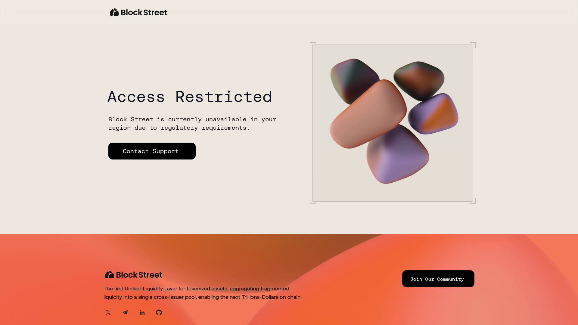 Blockstreet website screenshot