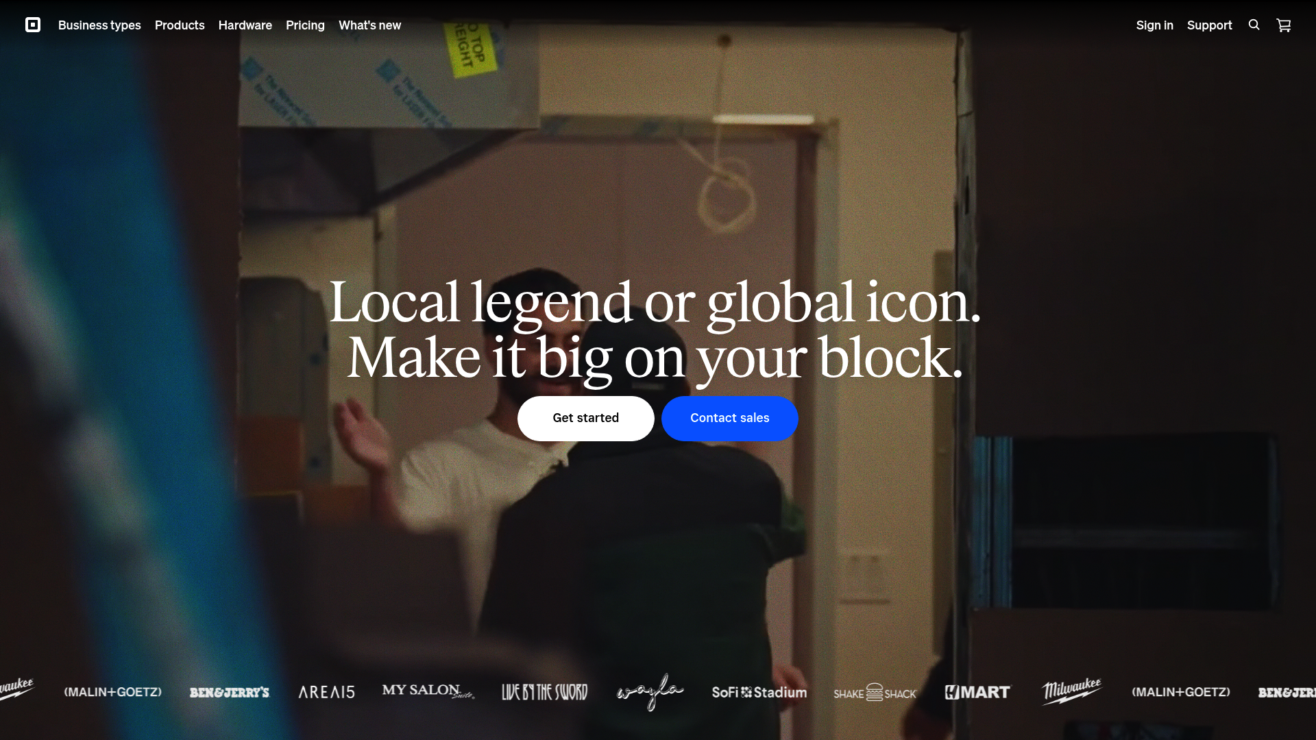 Square website screenshot Square website screenshot