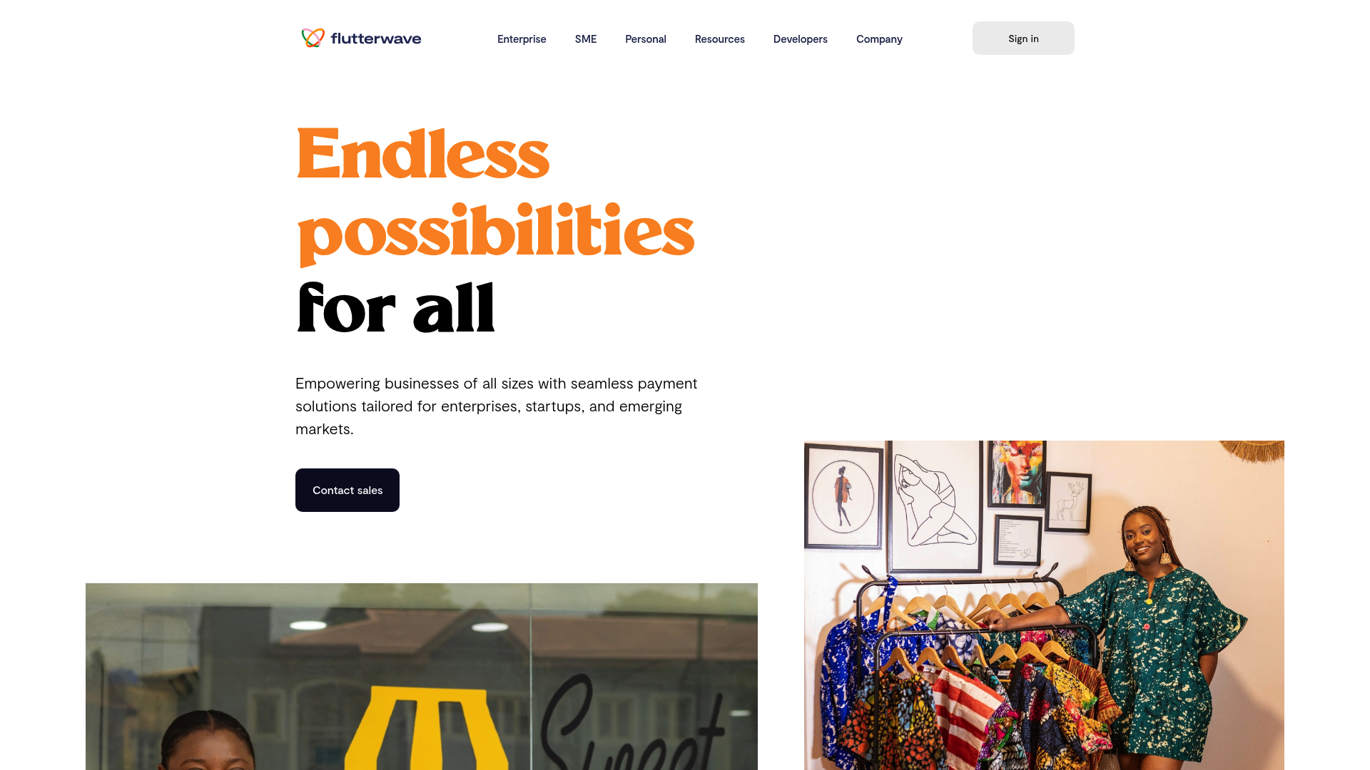 Flutterwave website screenshot