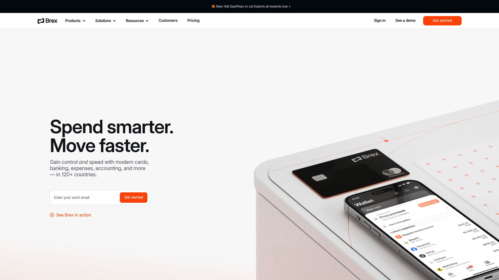 Brex website screenshot