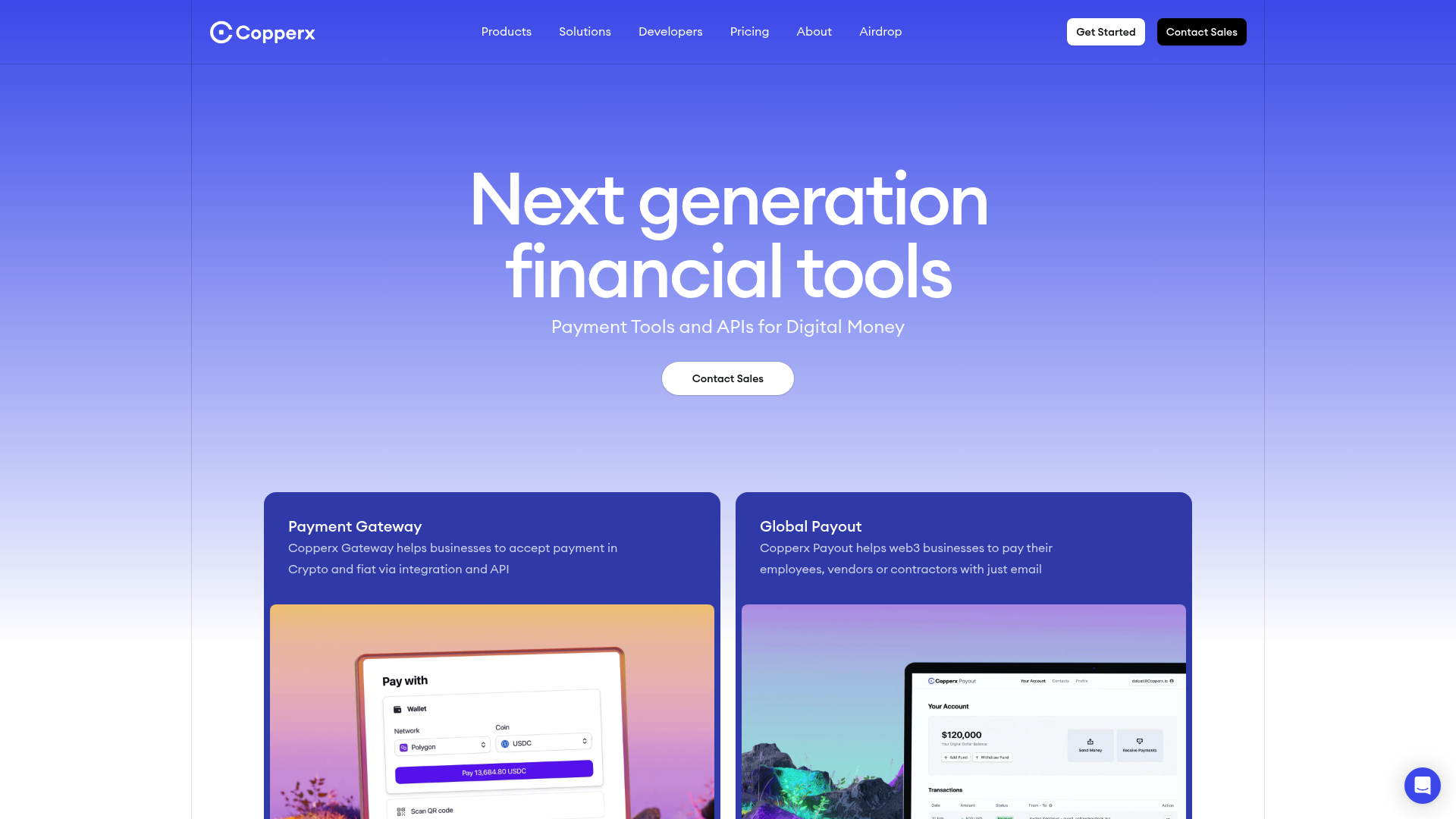 CopperX website screenshot