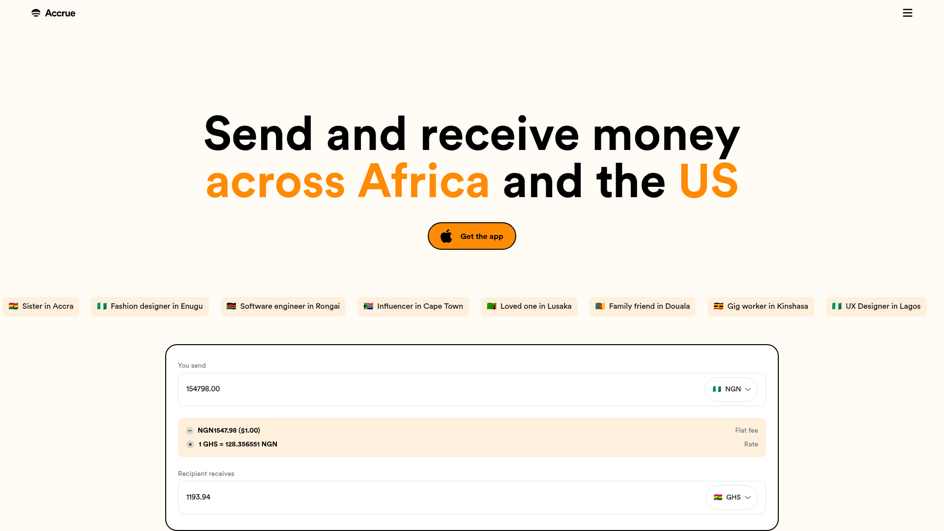 Accrue website screenshot