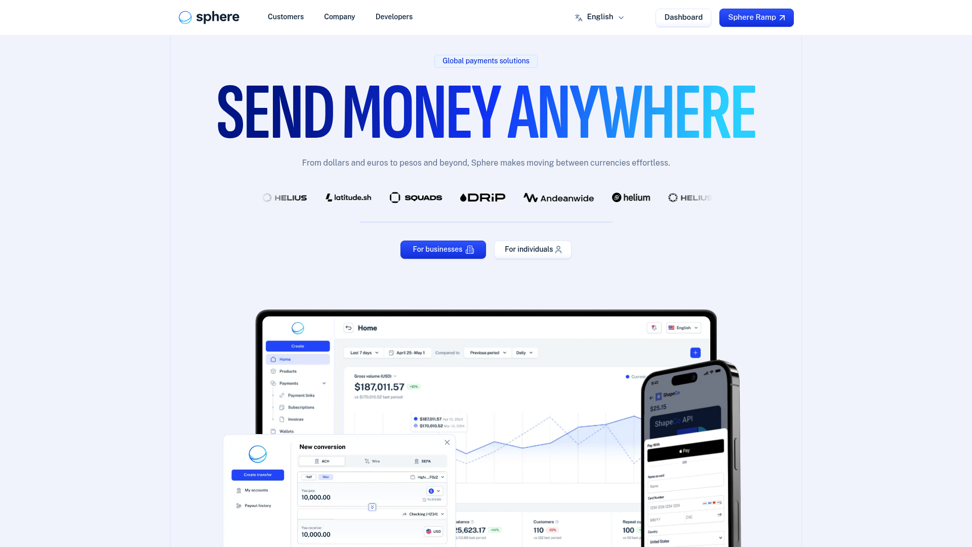 Sphere website screenshot