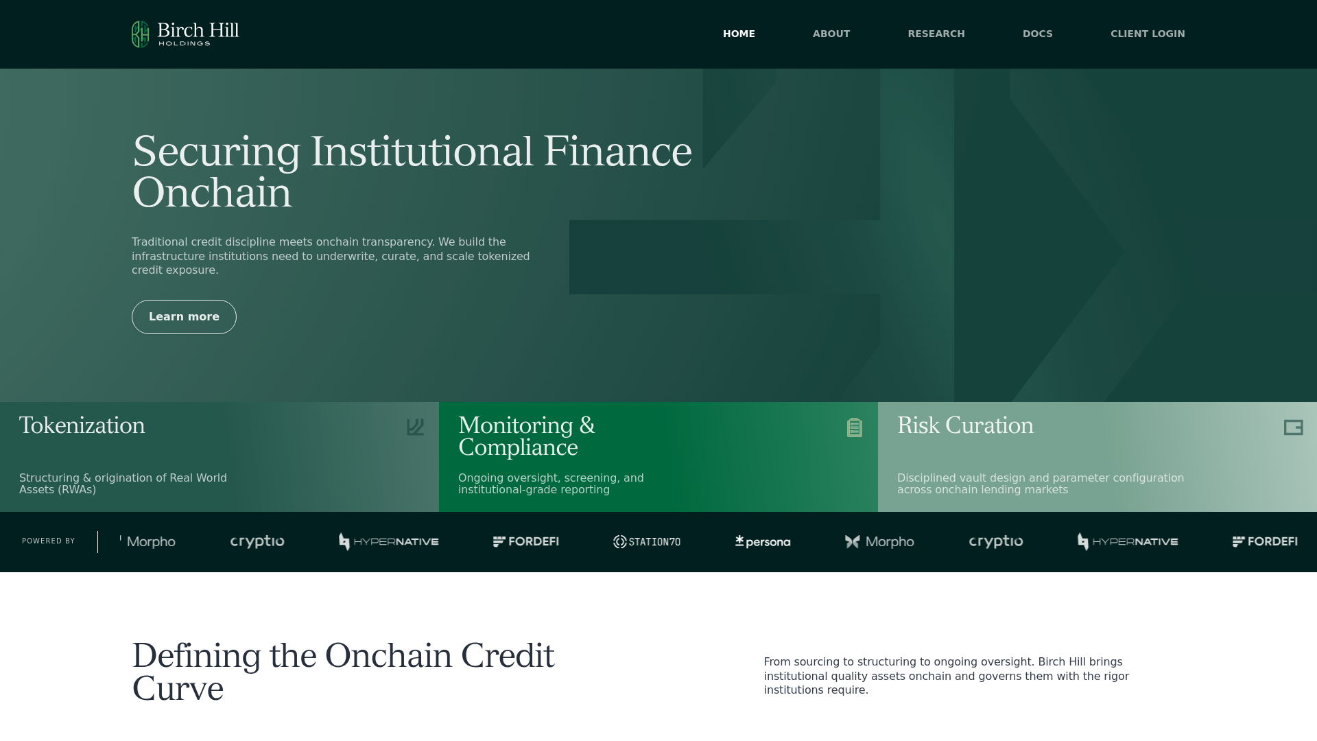 BirchHill website screenshot