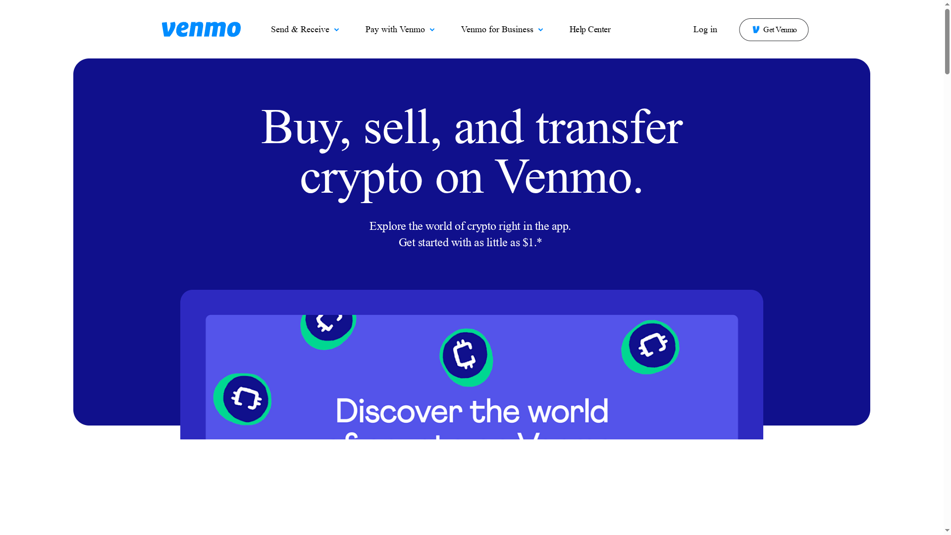 Venmo website screenshot