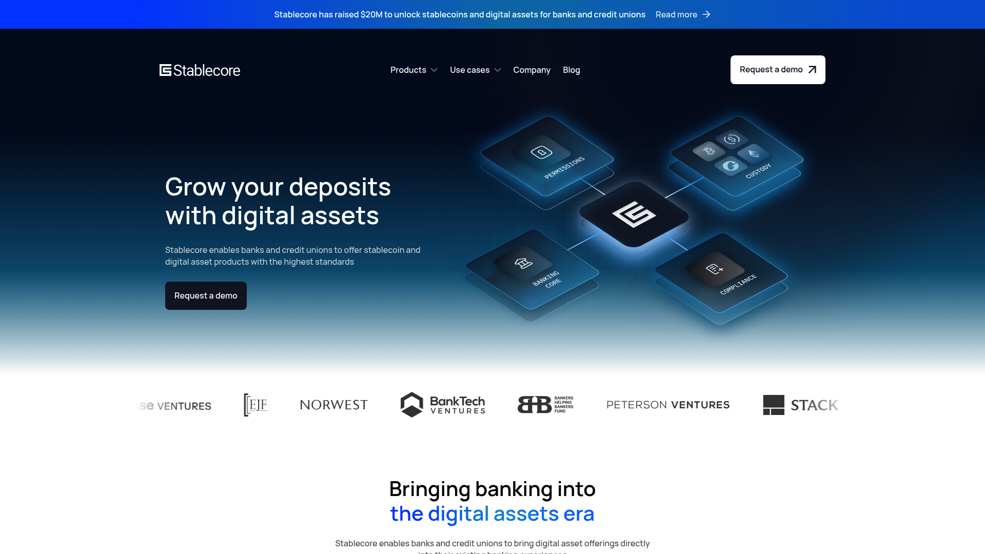 Stablecore website screenshot