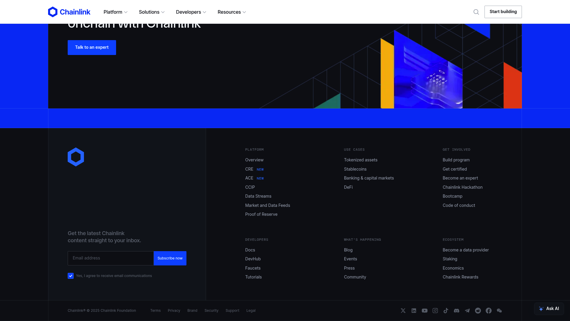 LINK website screenshot