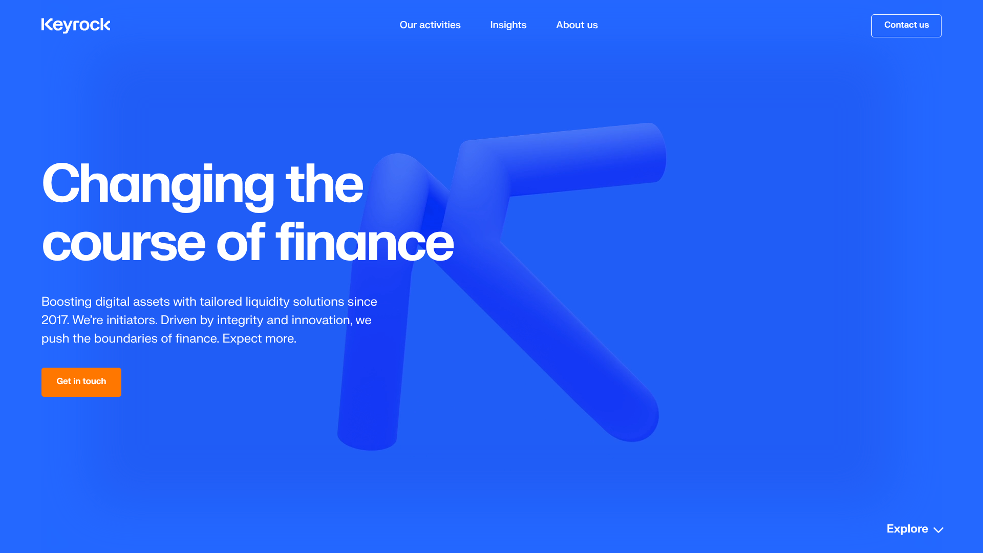 Keyrock website screenshot