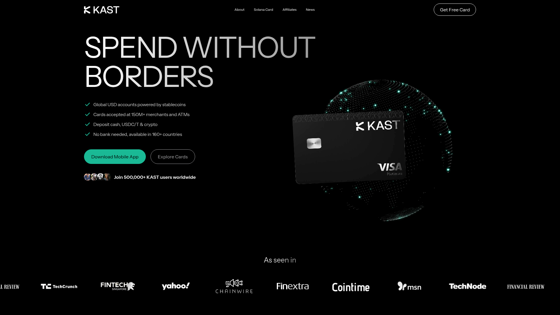 Kast website screenshot