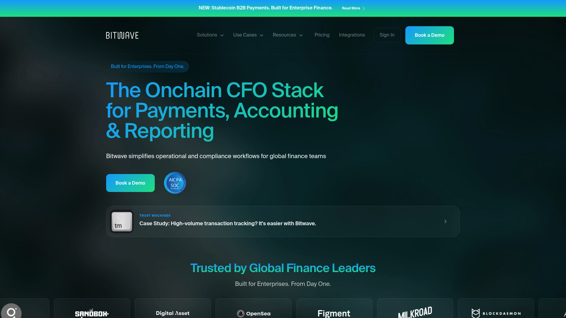 Bitwave website screenshot
