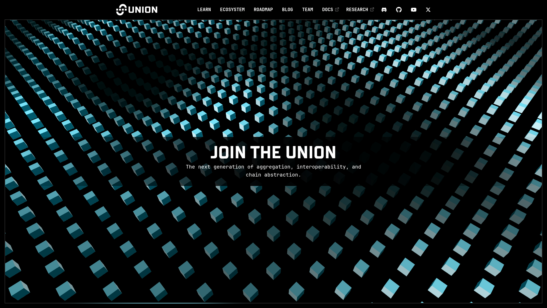 Union website screenshot
