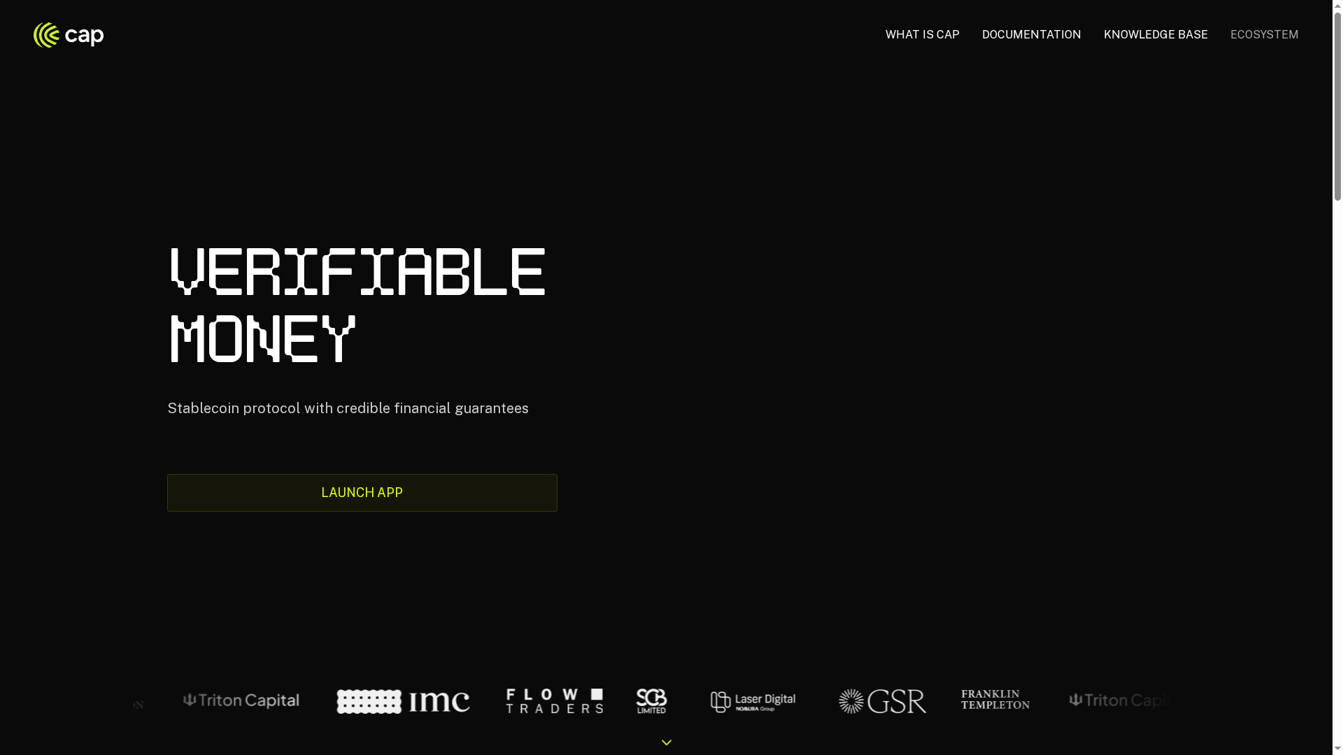 Cap website screenshot