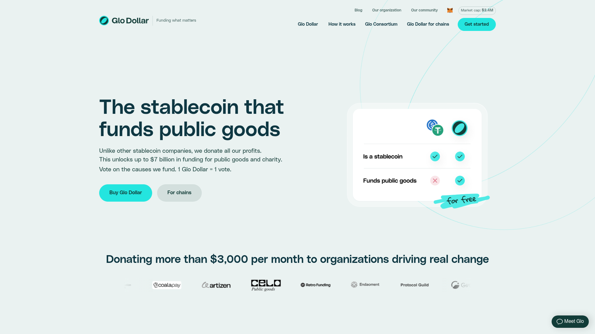 Glo Dollar website screenshot
