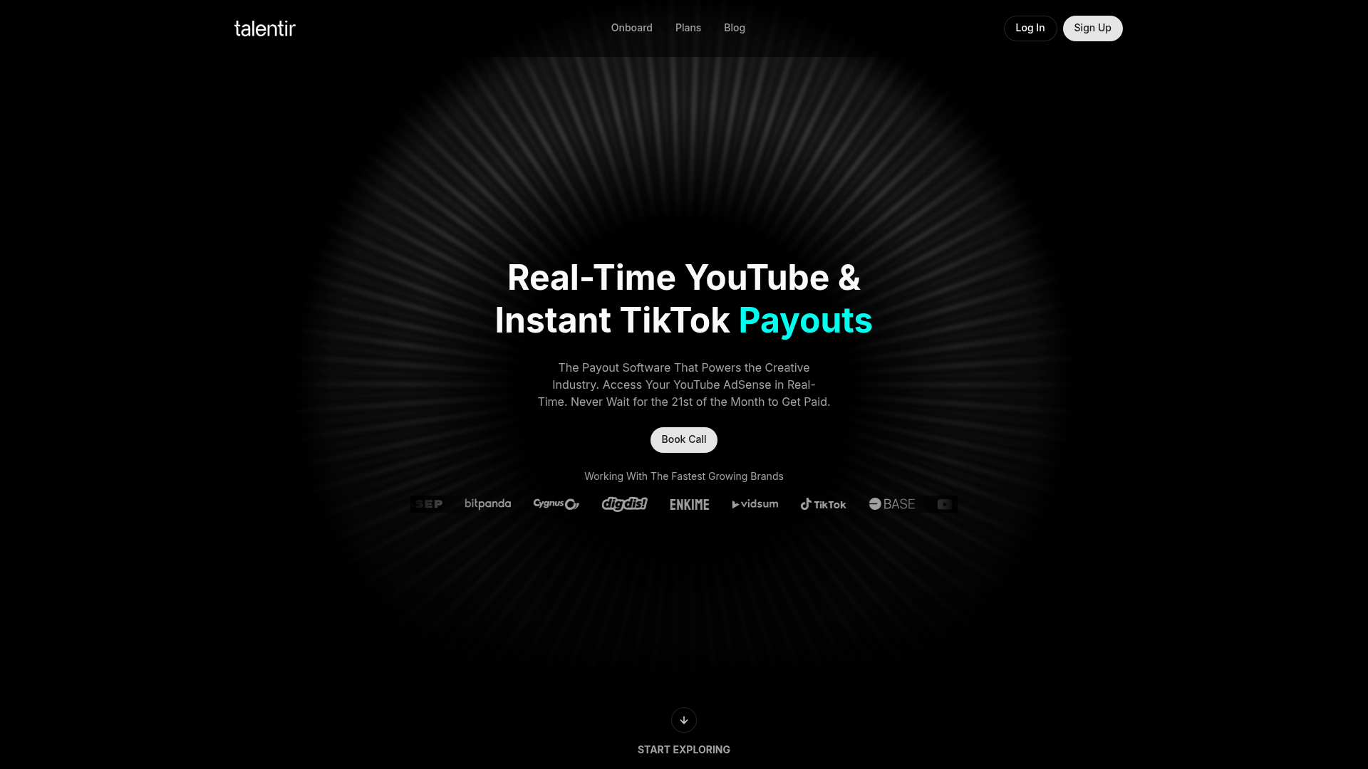 Talentir website screenshot