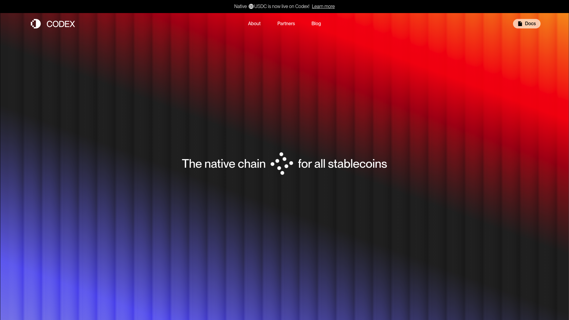 Codex website screenshot