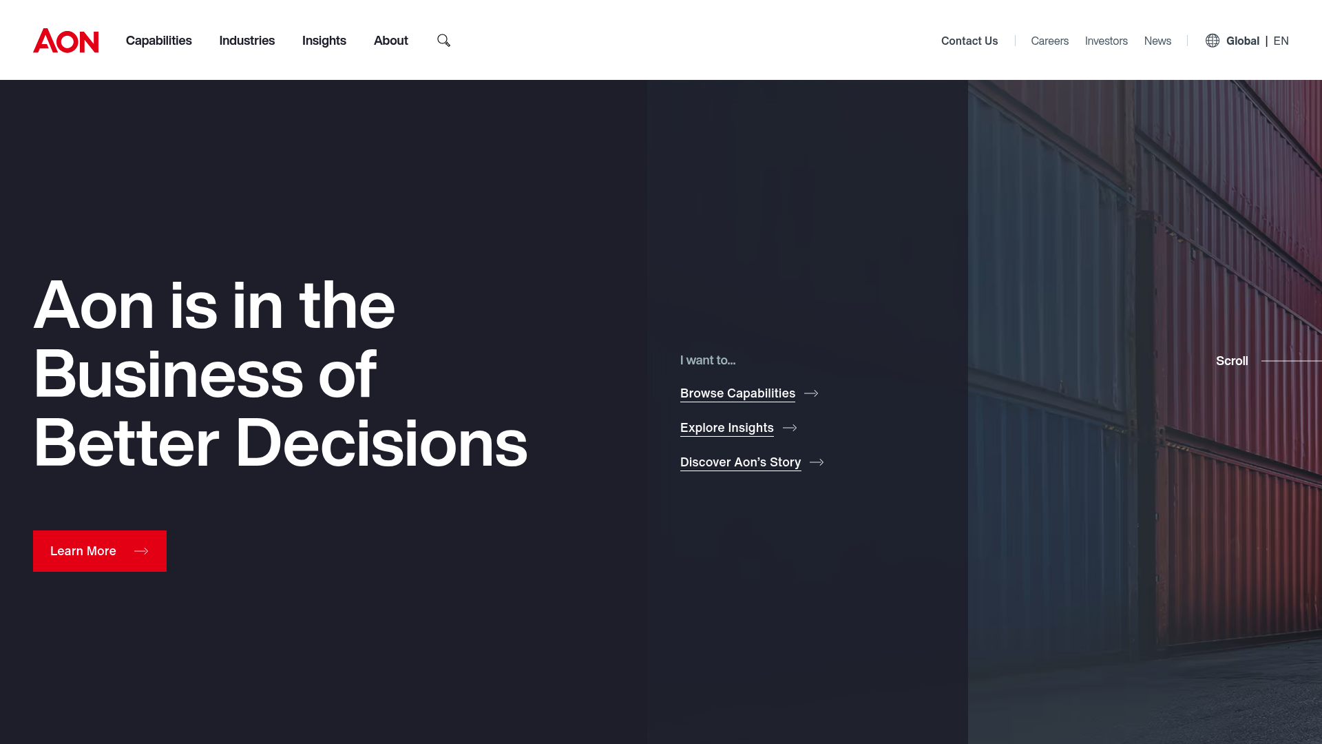 AON website screenshot