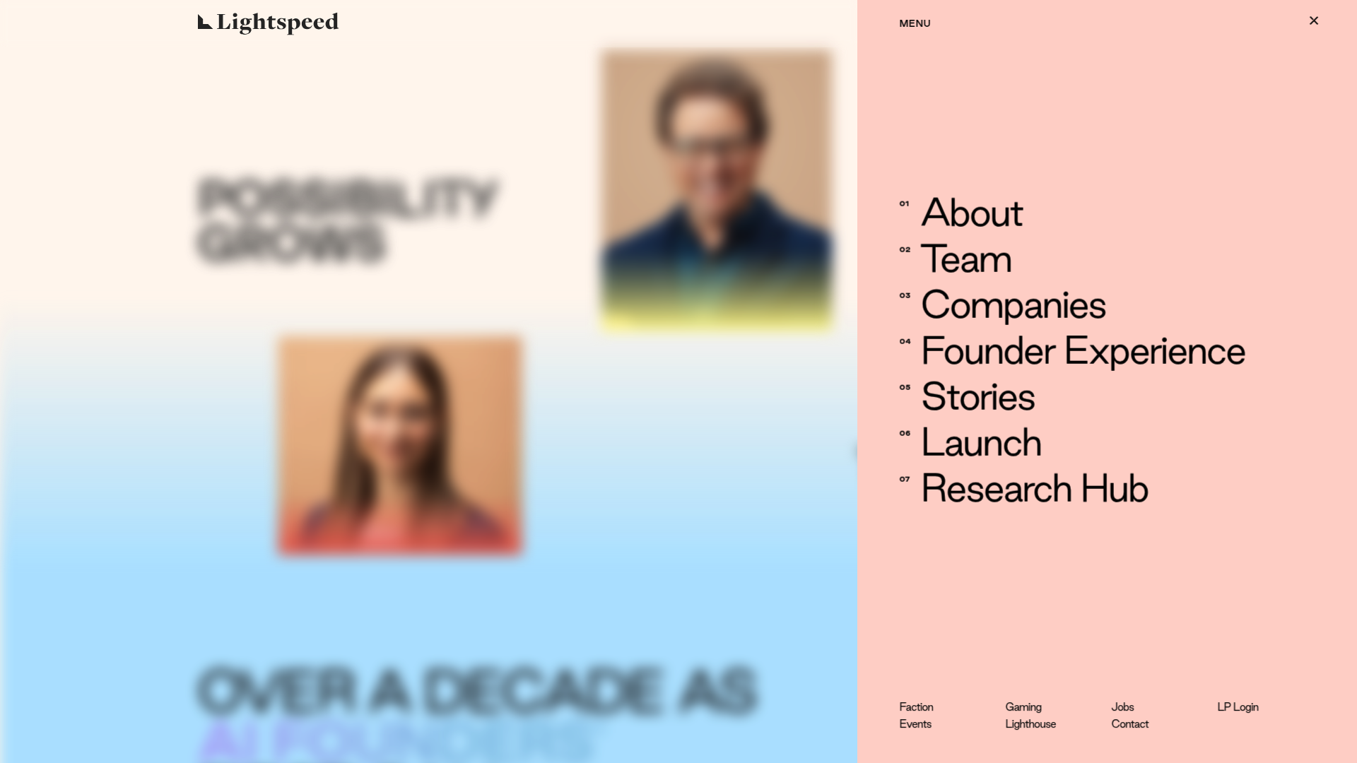 Lightspeed Ventures website screenshot