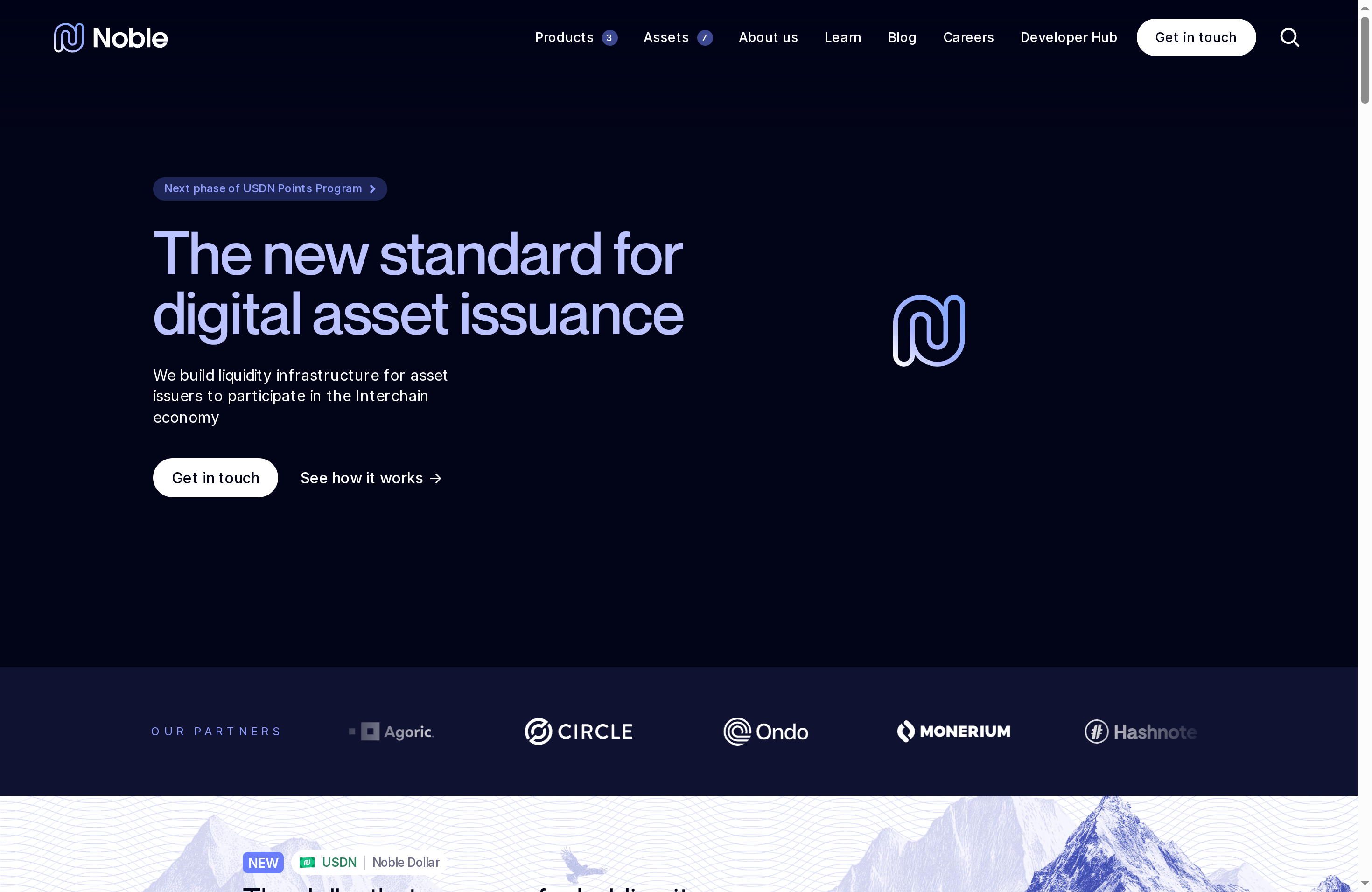 Noble website screenshot