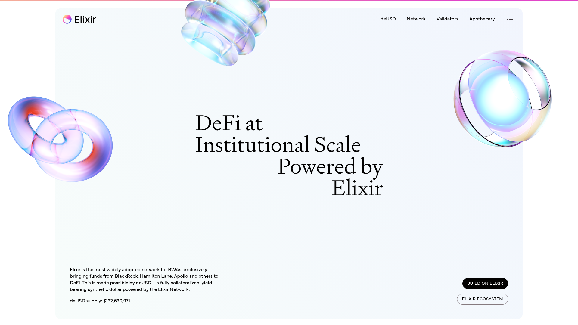Elixir website screenshot